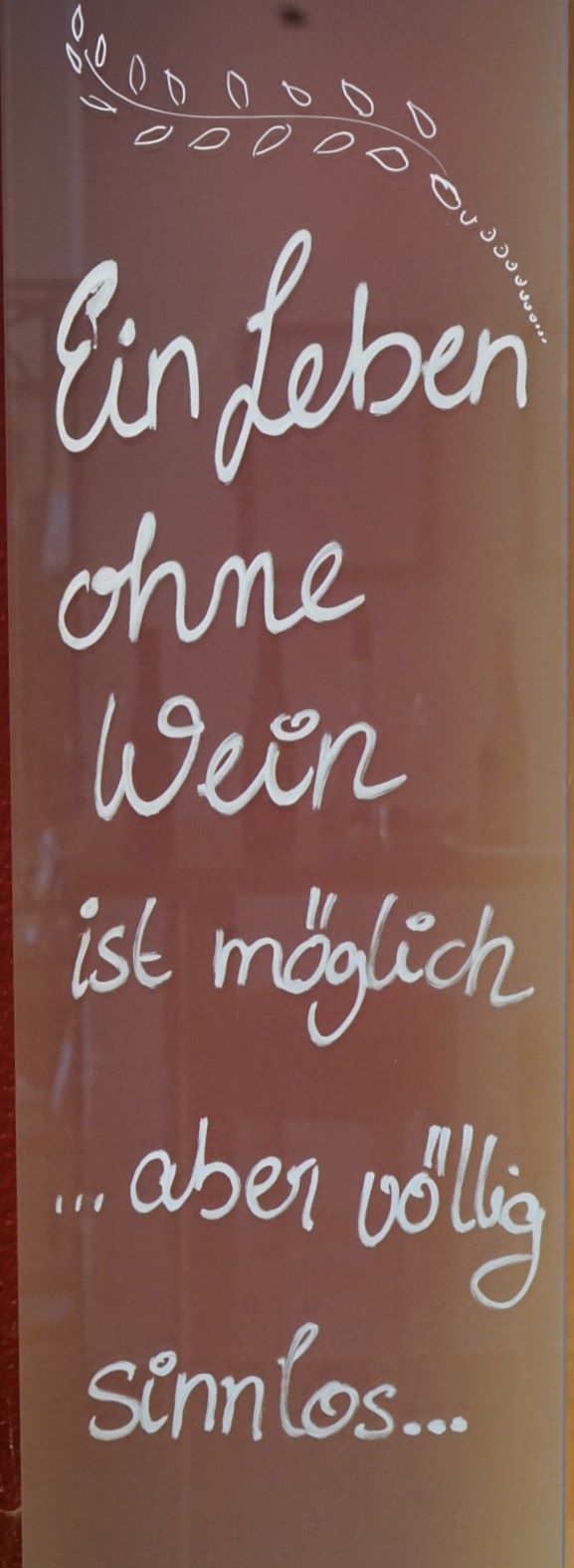 En tilværelse uden vin ...